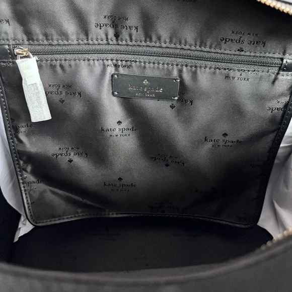 KATE SPADE Ella Large Pebbled Leather Black Tote Handbag--NWT - Picture 8 of 13